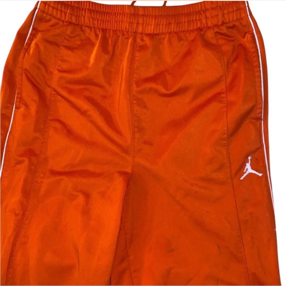 orange jordan pants kids xl